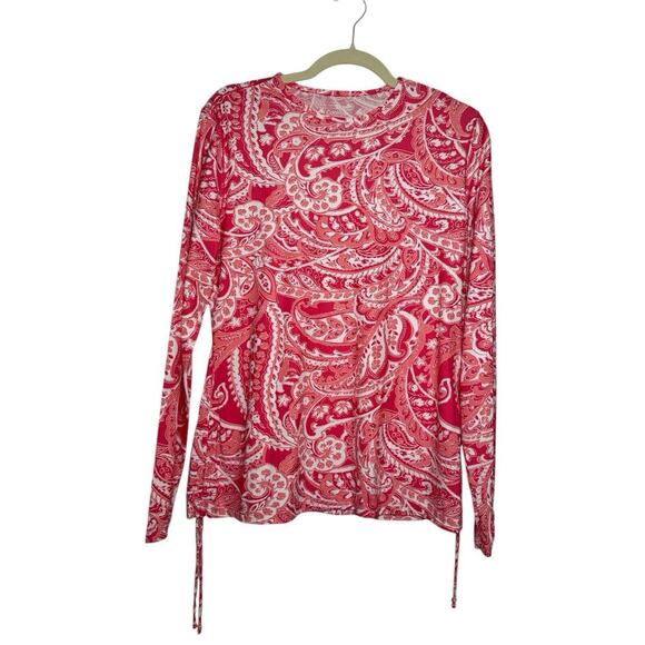 Coolibar UPF 50+ Women's Baikal Swim Top Sun Protective Radiant Coral Size M - Picture 1 of 5